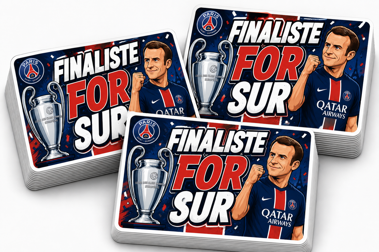 1-LOT 6 STICKERS ST-PSG