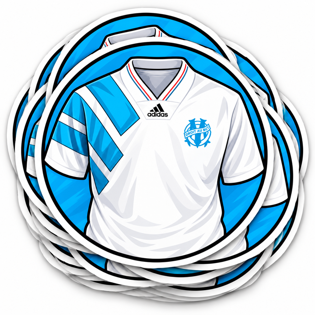 NOS LOTS DE 6 STICKERS OM