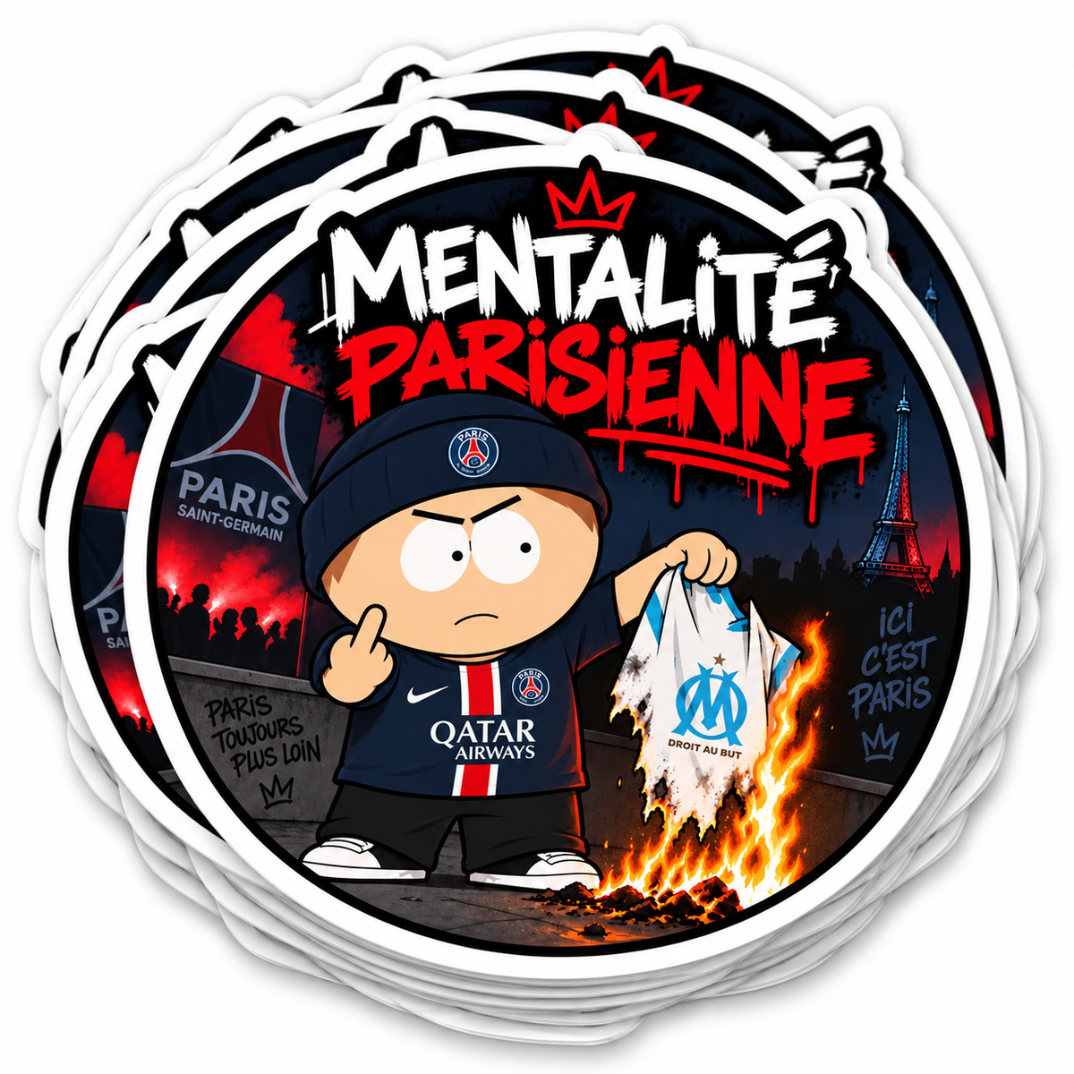 NOS LOTS DE 6 STICKERS PSG