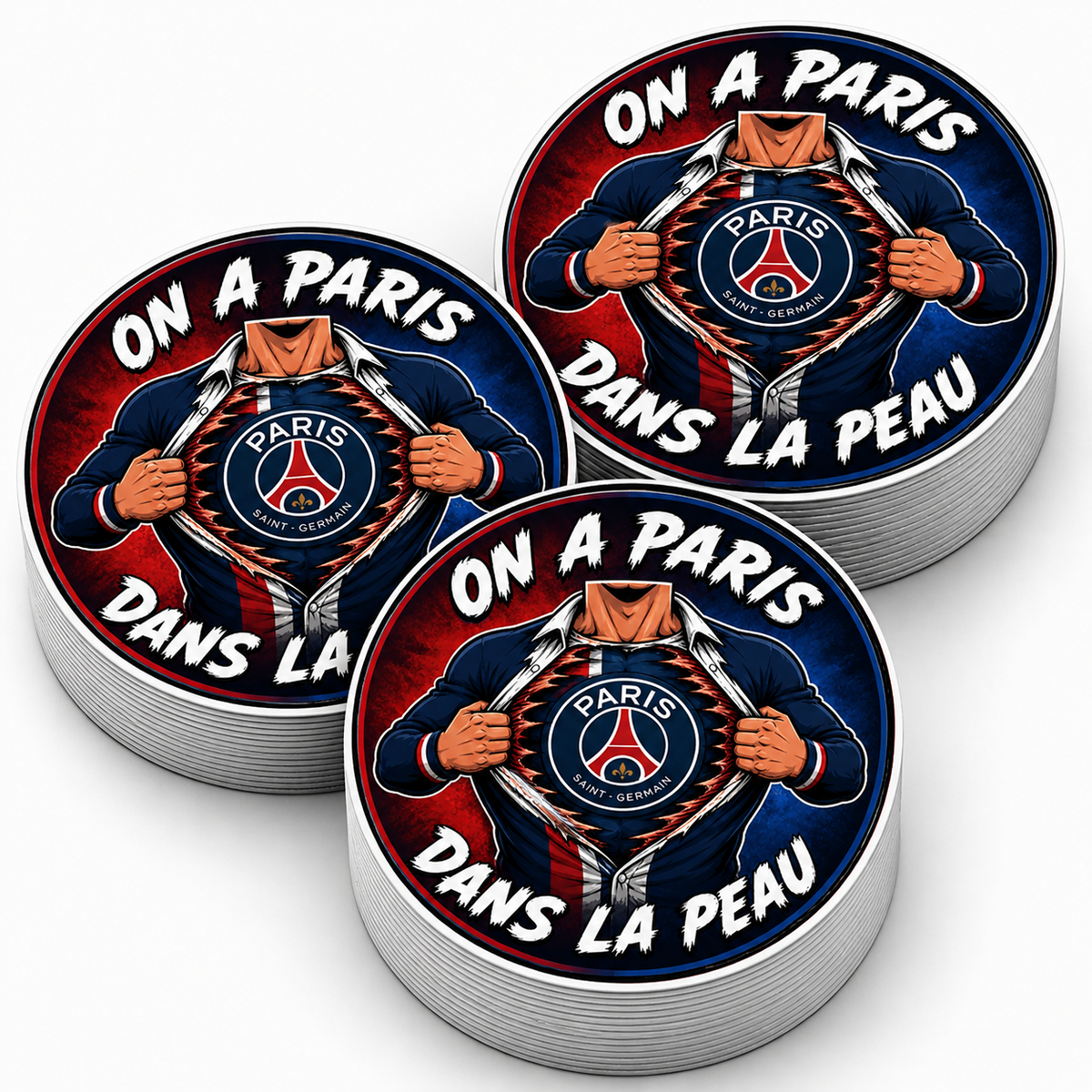 1-LOT 6 STICKERS ST-PSG