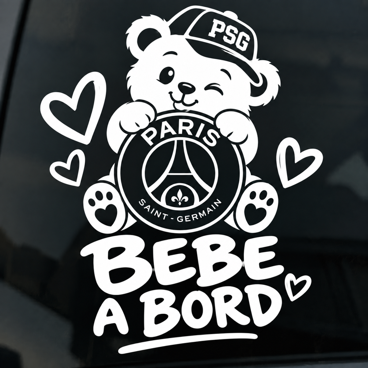 Sticker voiture – Bebe a bord PSG