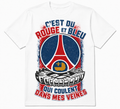T-SHIRT PSG ROUGE & BLEU