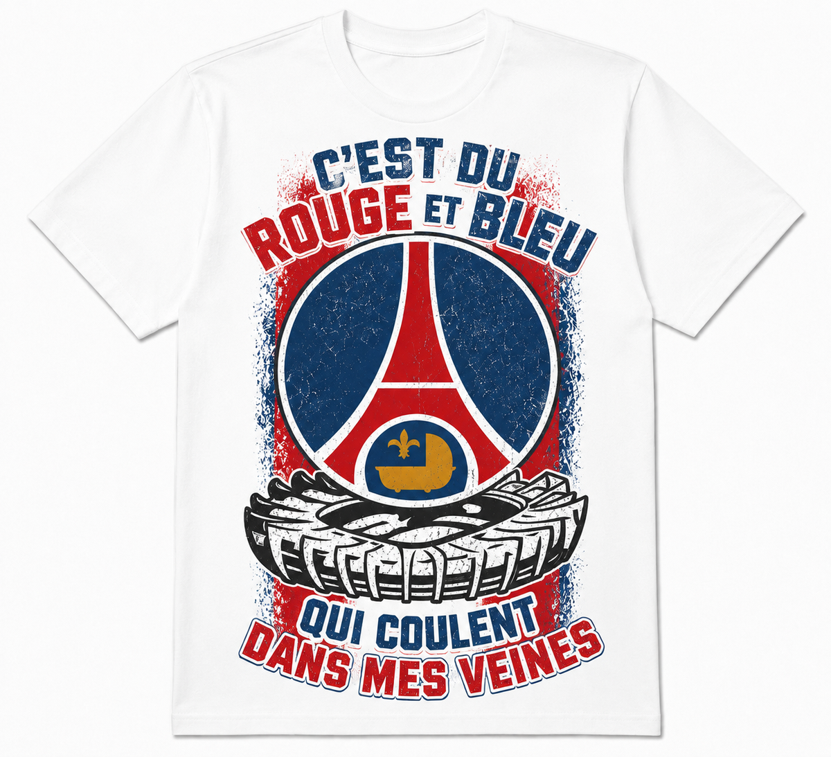 T-SHIRT PSG ROUGE & BLEU