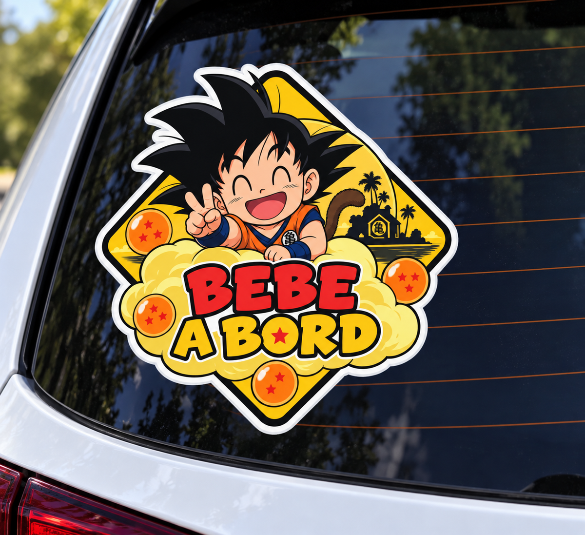 Sticker voiture – Bebe a bord DBZ