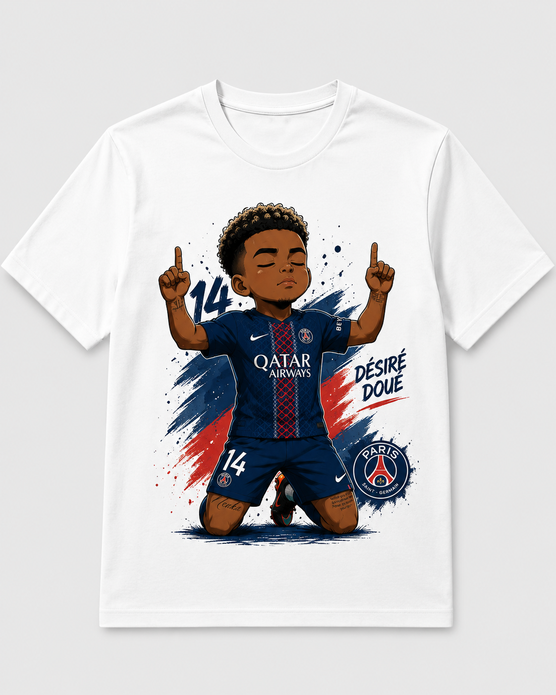 T-SHIRT PSG CARTOON ENFANT