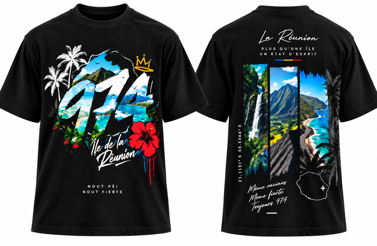 T-SHIRT ILE DE LA REUNION - 974
