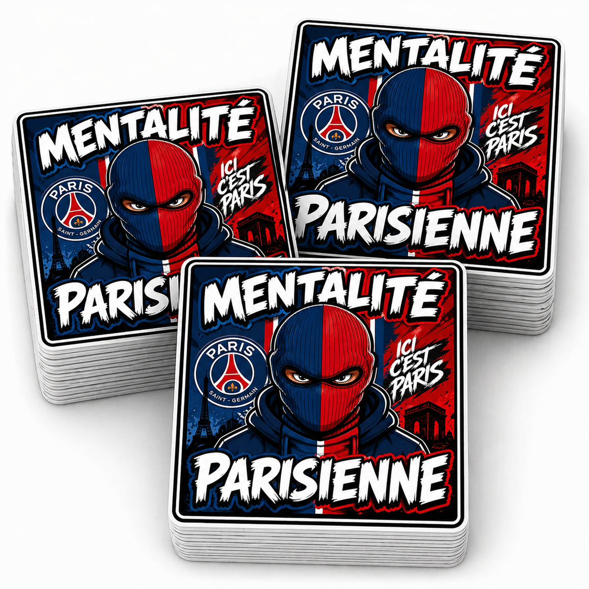 1-LOT 6 STICKERS ST-PSG
