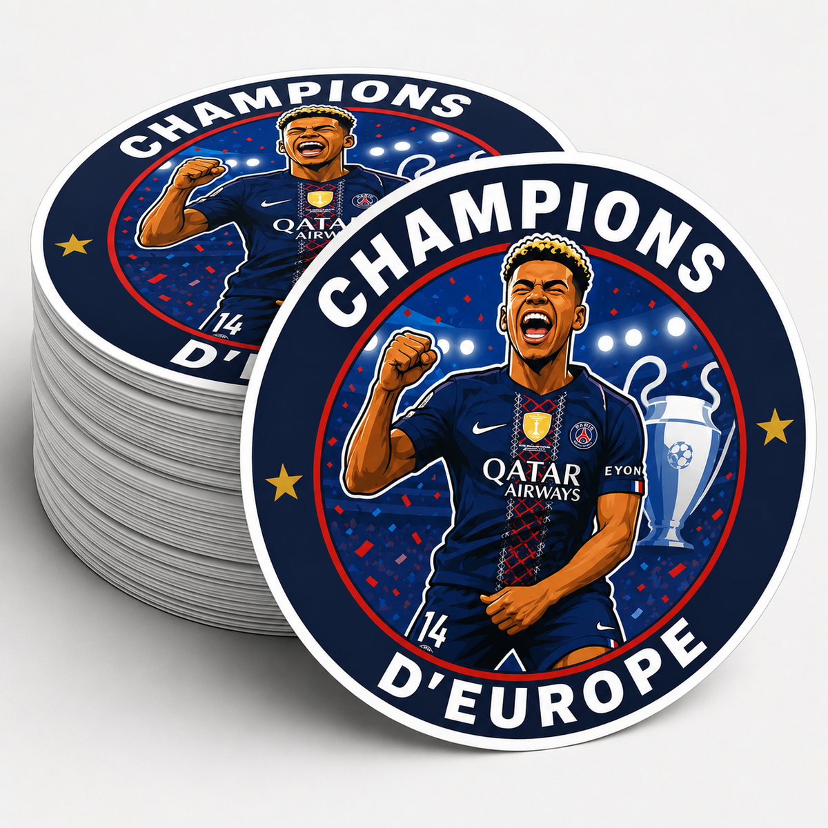 LOT 6 STICKERS PSG