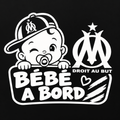 Sticker voiture – Bebe a bord OM