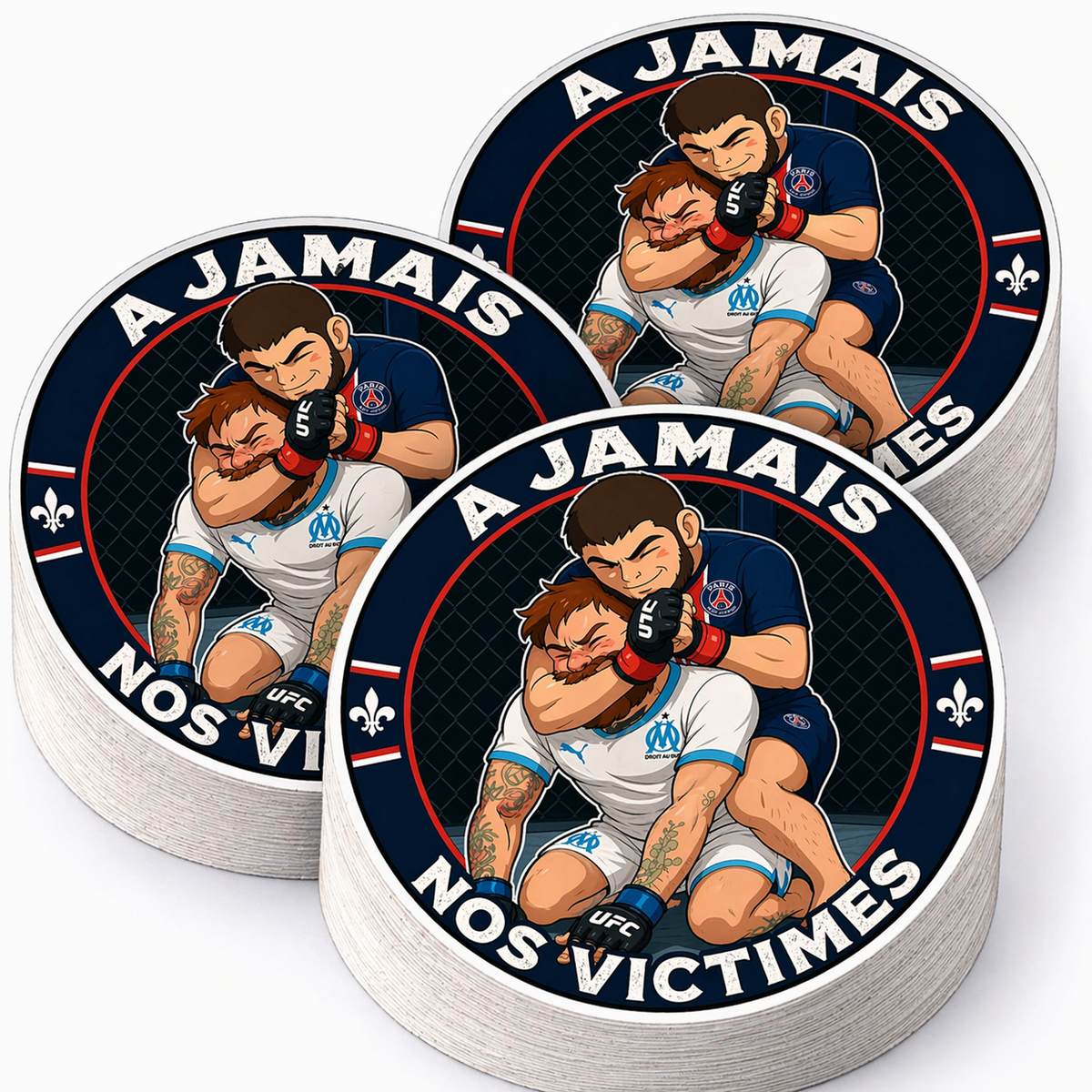 1-LOT 6 STICKERS ST-PSG