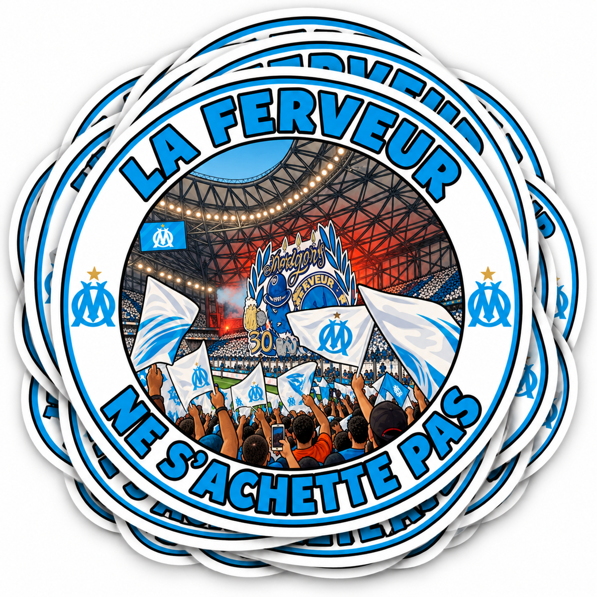 LOT 6 STICKERS OM