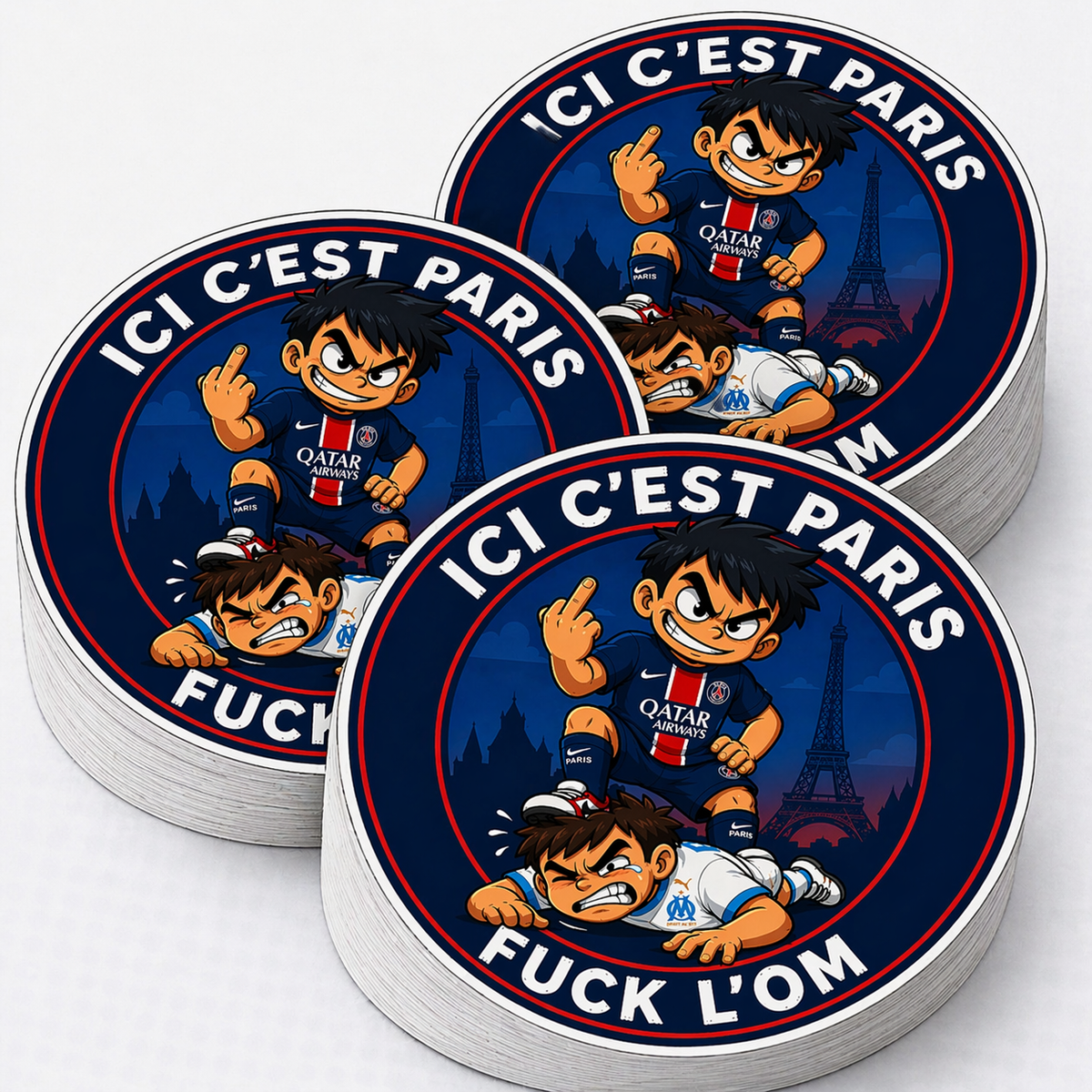 1-LOT 6 STICKERS ST-PSG