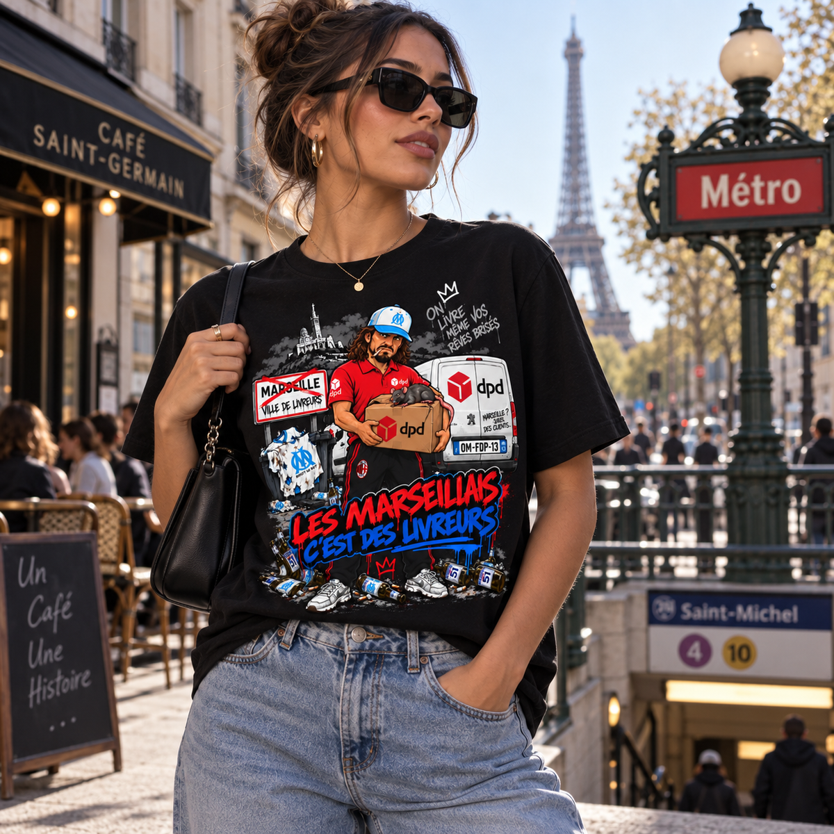 T-shirt « Les Marseillais c’est des livreurs » 🔴🔵
