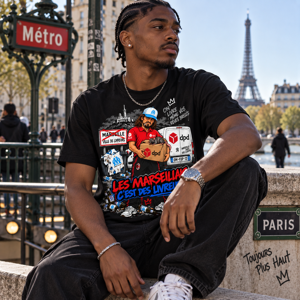 T-shirt « Les Marseillais c’est des livreurs » 🔴🔵
