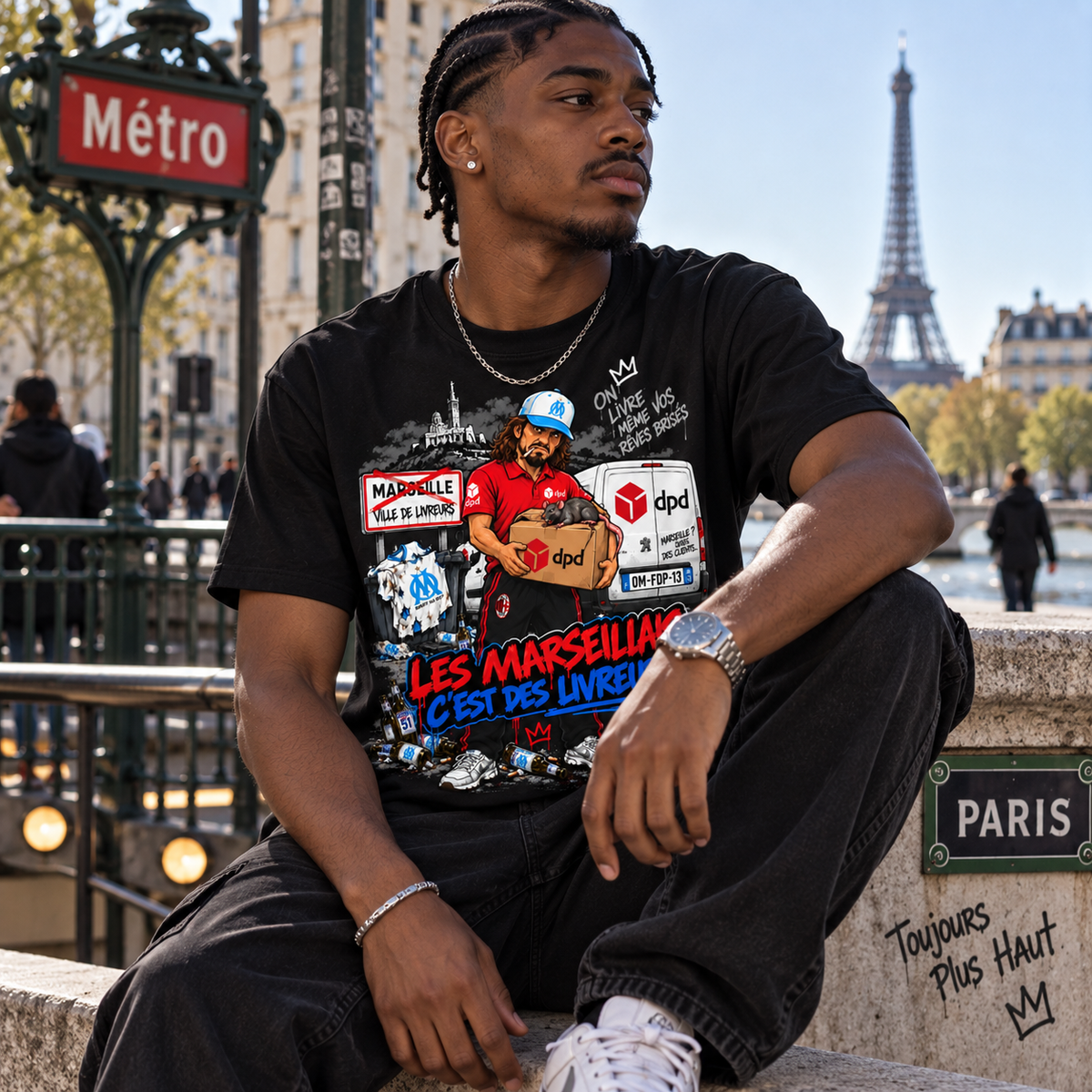 T-shirt « Les Marseillais c’est des livreurs » 🔴🔵