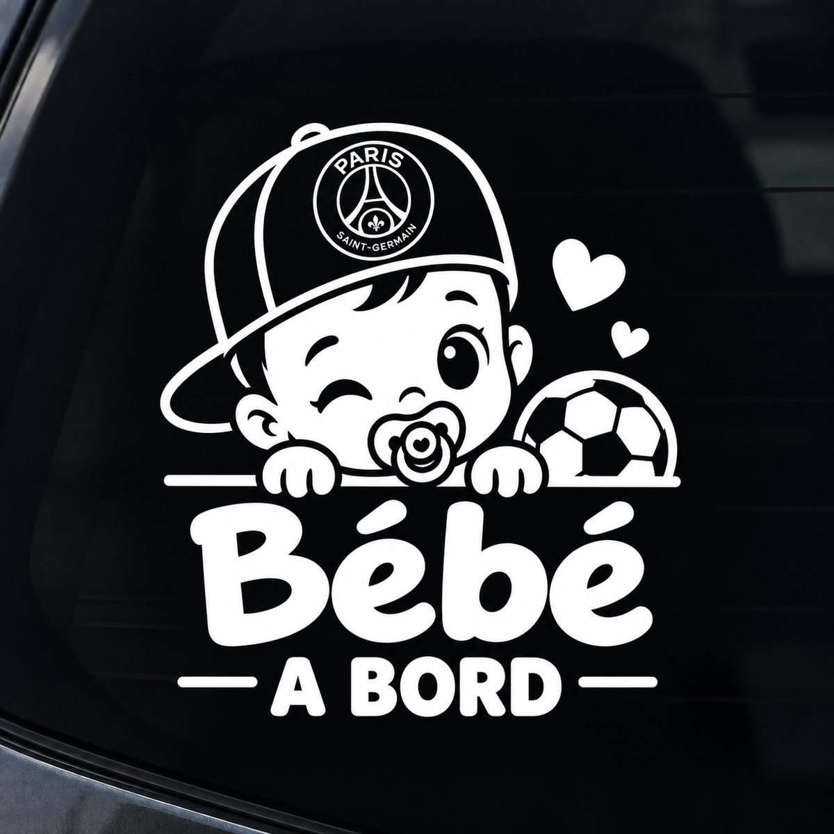 Sticker voiture – Bebe a bord PSG