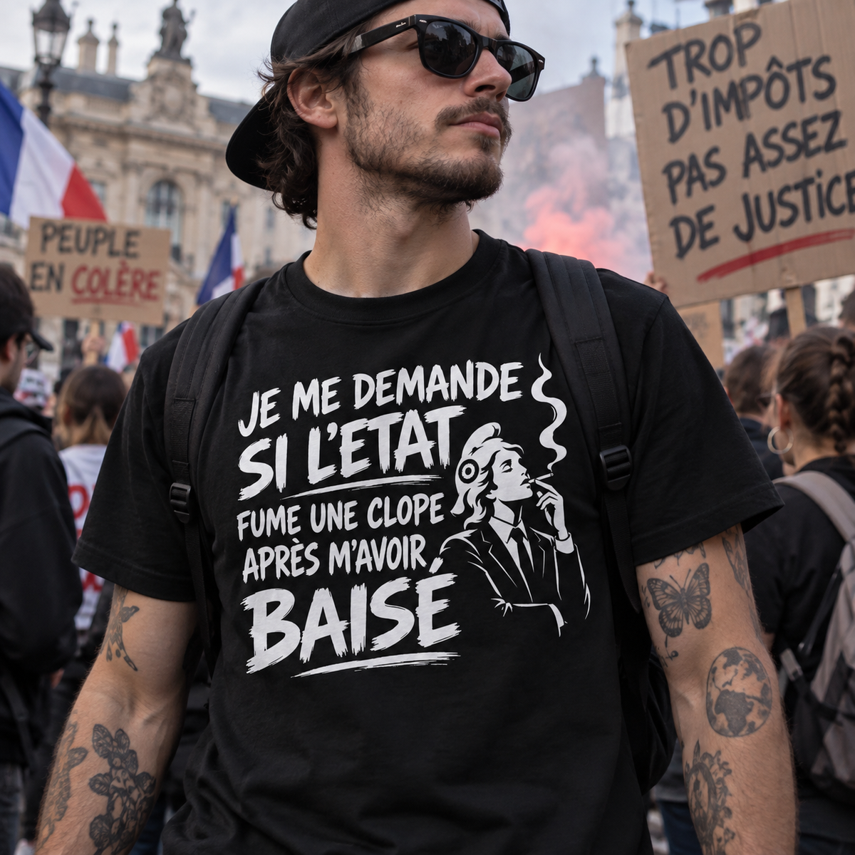 T-shirt « Je me demande si l’État… » 🇫🇷
