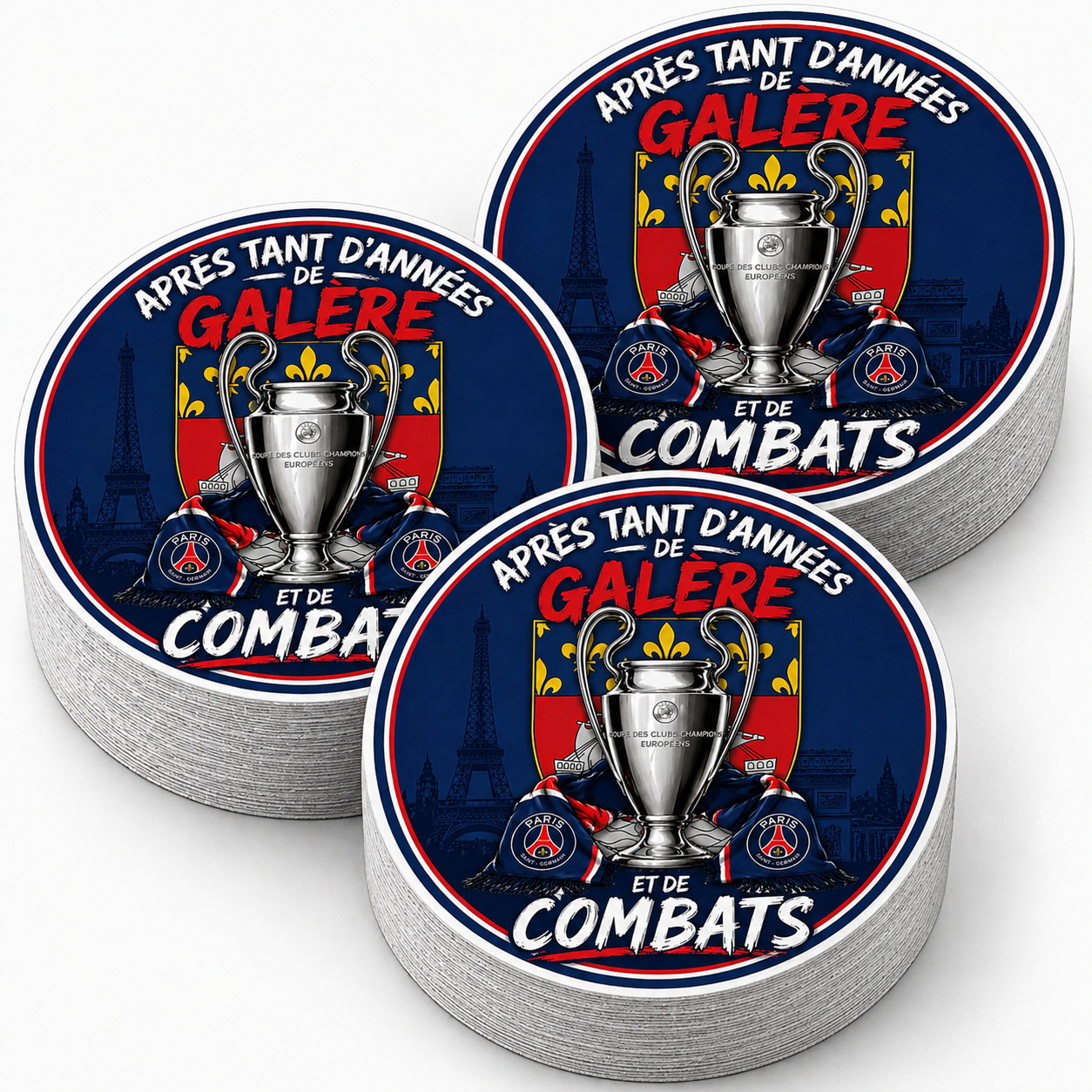 1-LOT 6 STICKERS ST-PSG