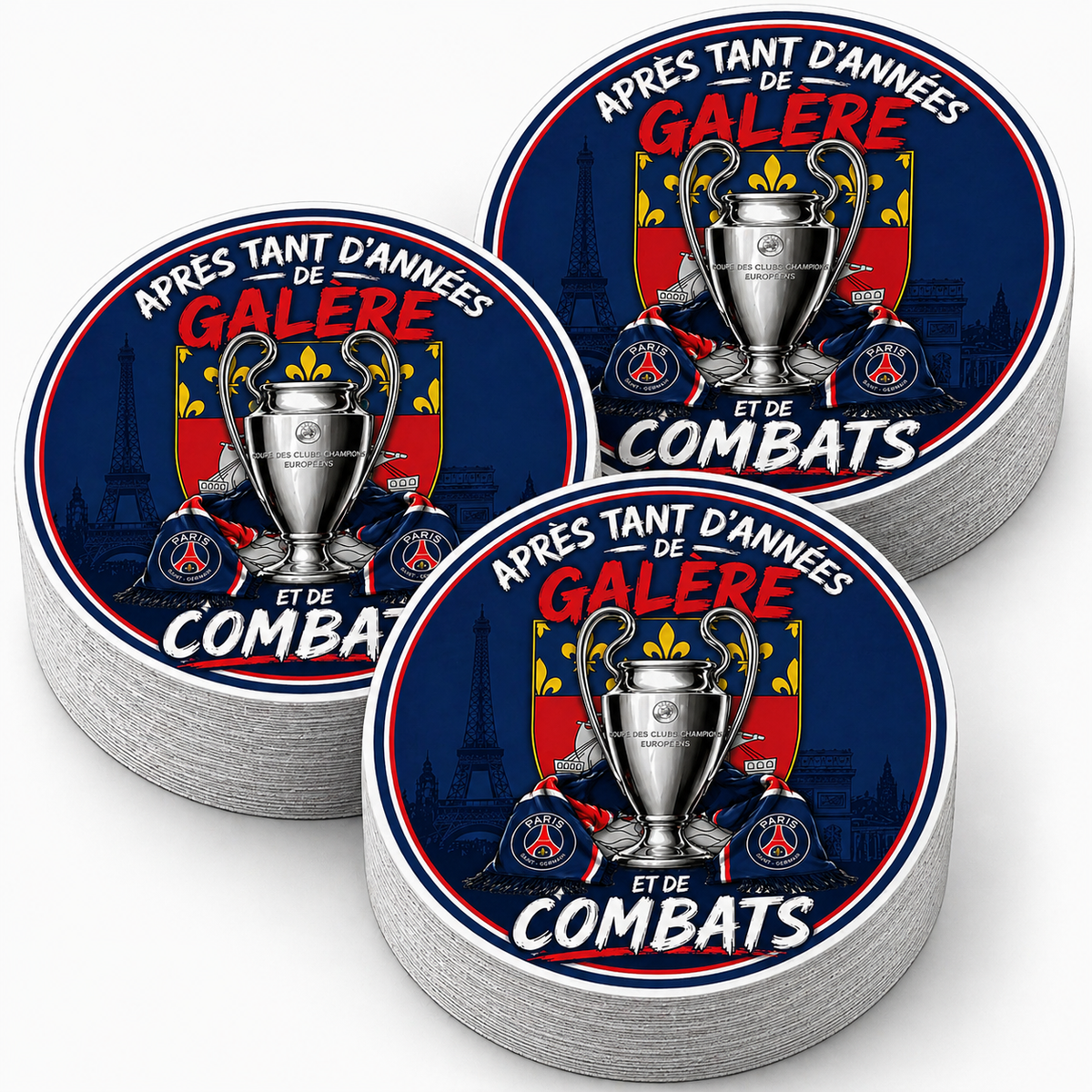 1-LOT 6 STICKERS ST-PSG