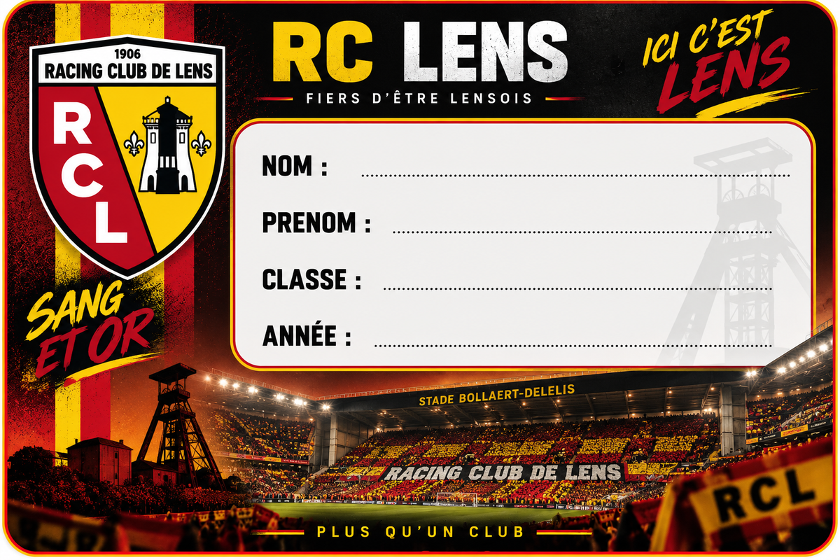 🏫 Étiquettes de cahier – Spécial Rentrée ⚽
