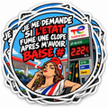 STICKER HUMOUR – L’ÉTAT & LE PRIX DE L’ESSENCE
