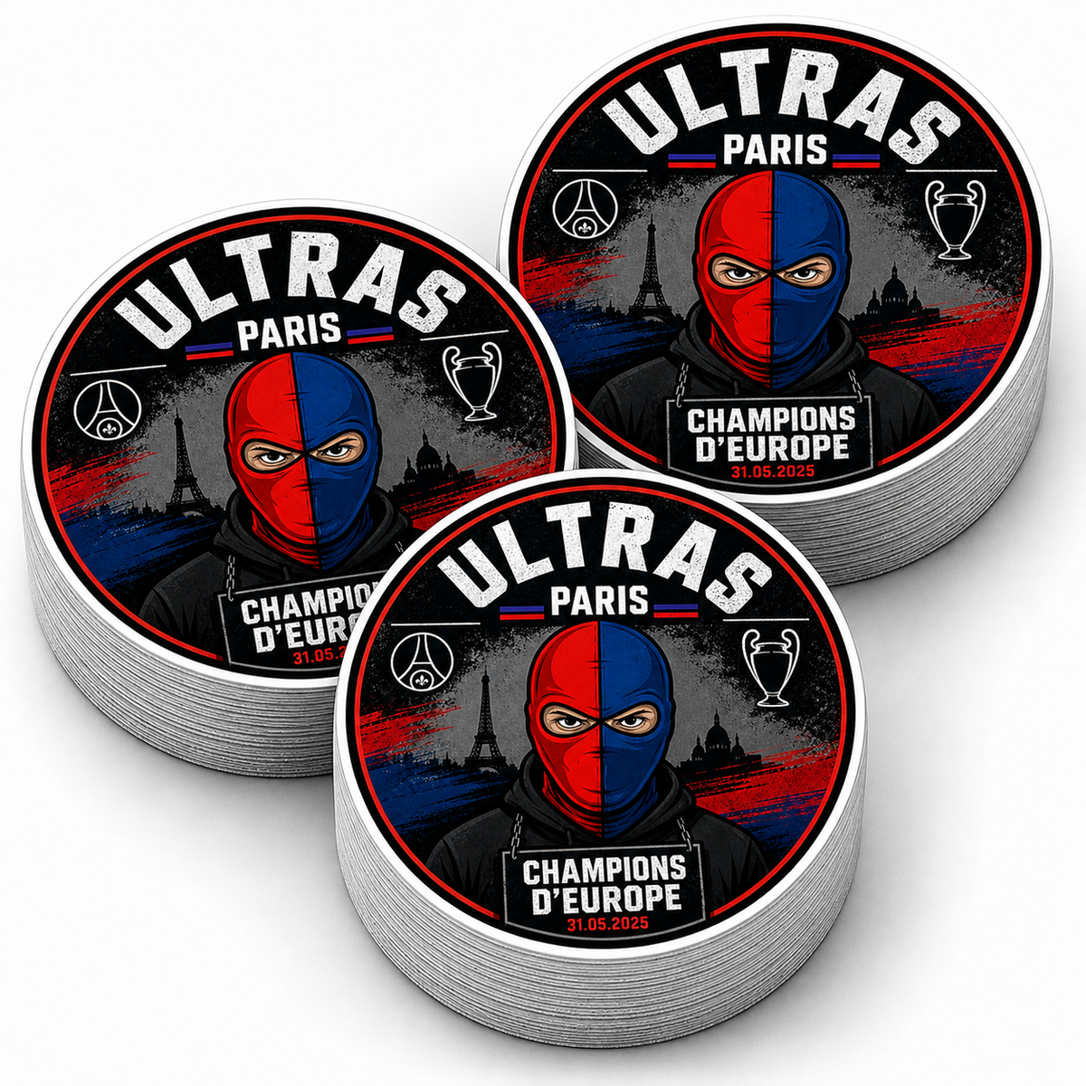 1-LOT 6 STICKERS ST-PSG