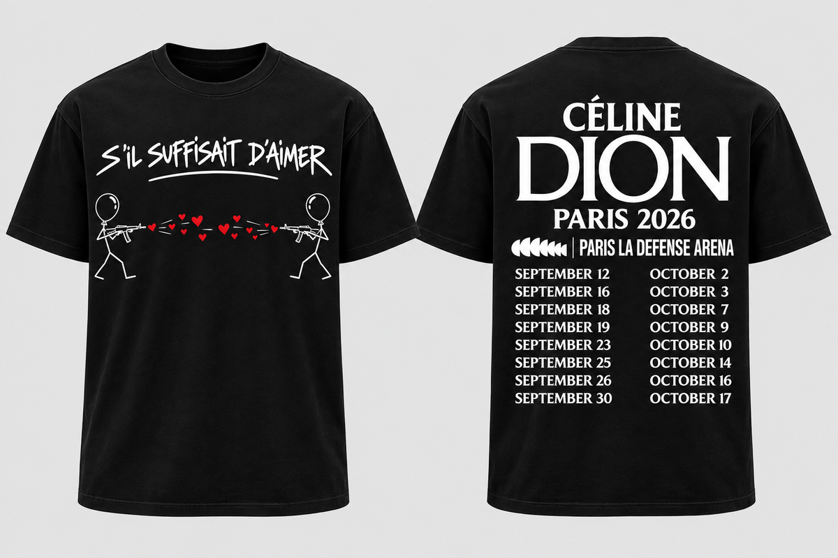 T-shirt « Céline Dion – Paris 2026 » 🎤✨