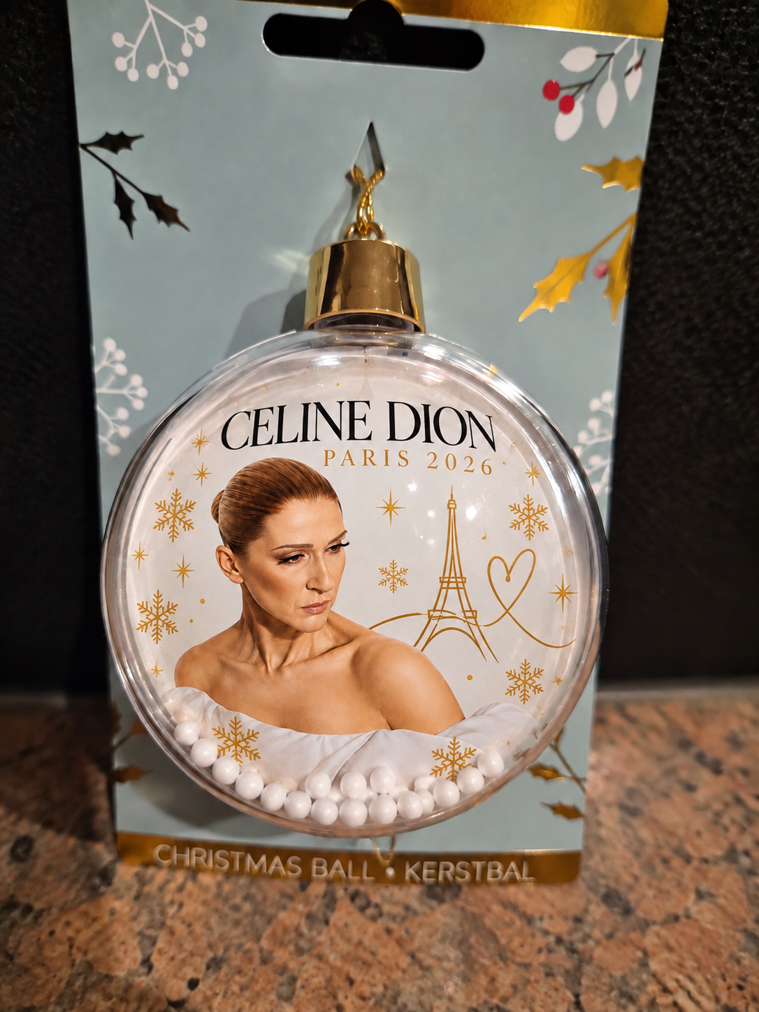 🎄 Boule de Noël Céline Dion – Paris 2026 ✨