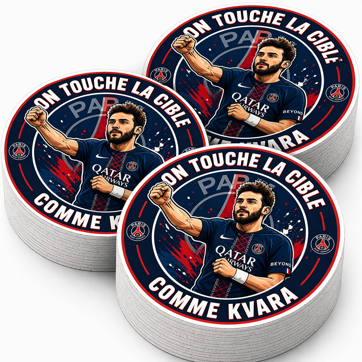 1-LOT 6 STICKERS ST-PSG