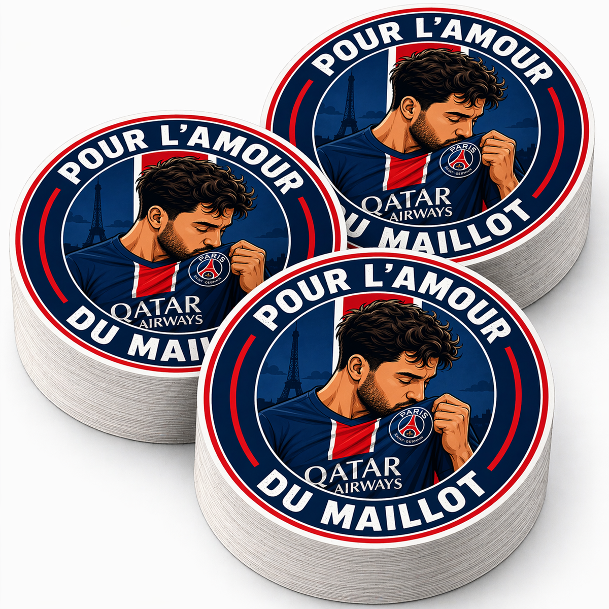 1-LOT 6 STICKERS ST-PSG