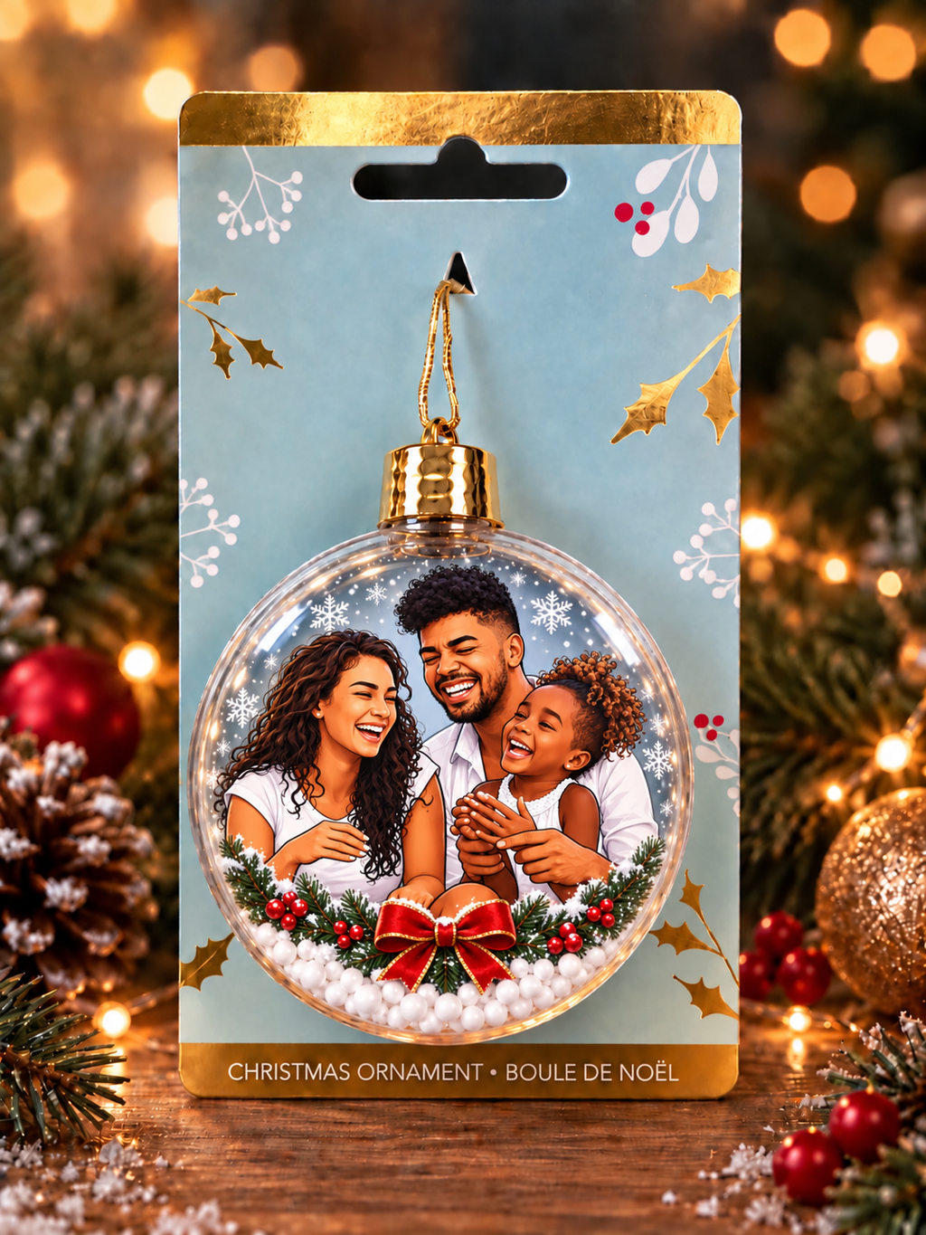 🎄 Boule de Noël personnalisée avec votre photo